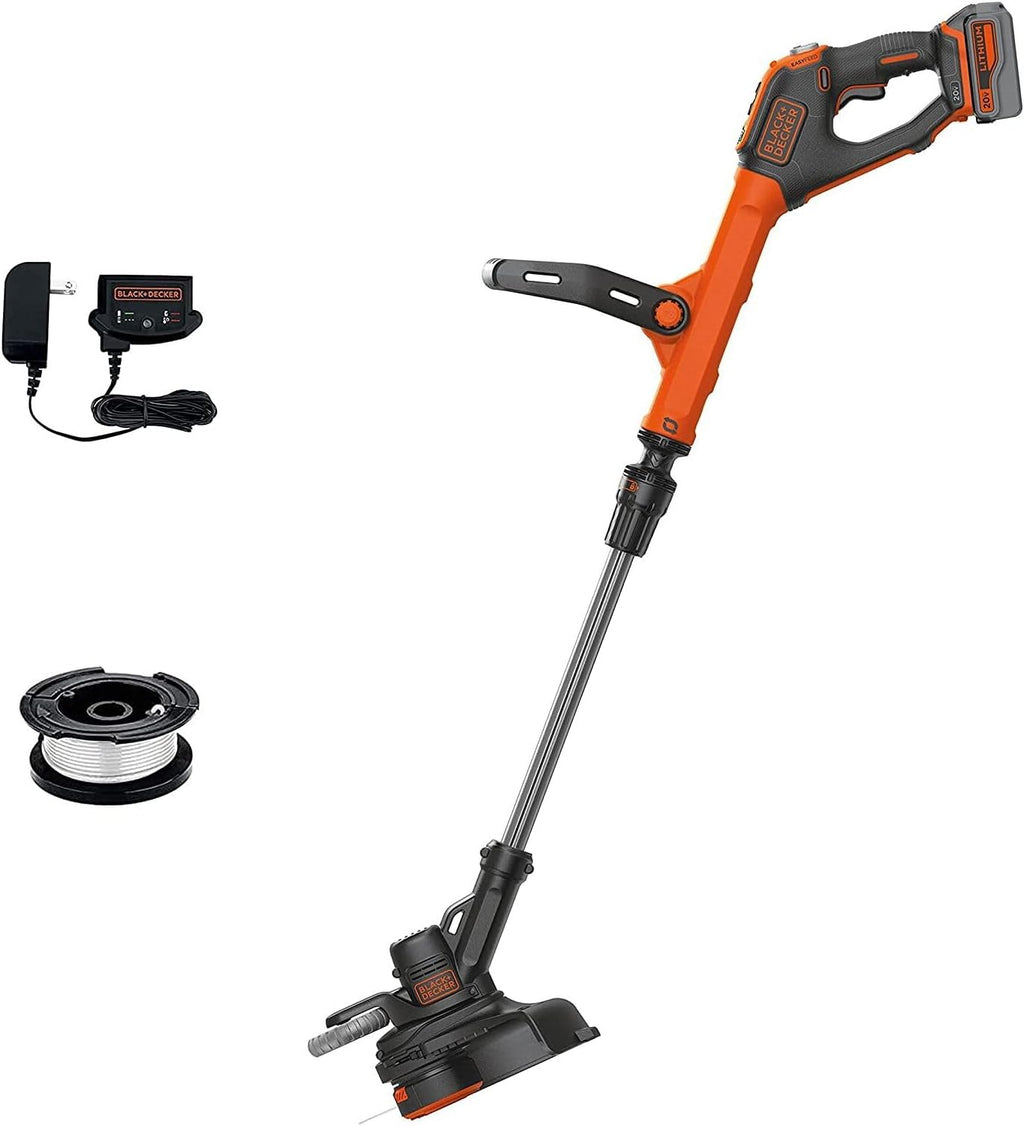 BLACK+DECKER 20V MAX String Trimmer & Edger - EasyFeed 12-Inch Cutting Width, 2-Speed Control, Battery Included