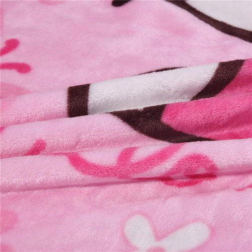 Blankets with Cartoon Prints, Soft Covers, Flannel, Comfortable Woolen Blankets for Boys and Girls, Children, Toddlers, and Infants 40x55“(Pink)