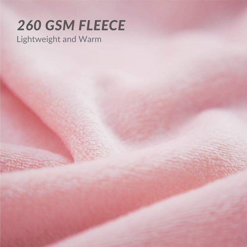 Bedsure GentleSoft Fleece Blanket - Cozy Pink Queen Size Luxury Throw, Soft & Lightweight 90x90 Inches