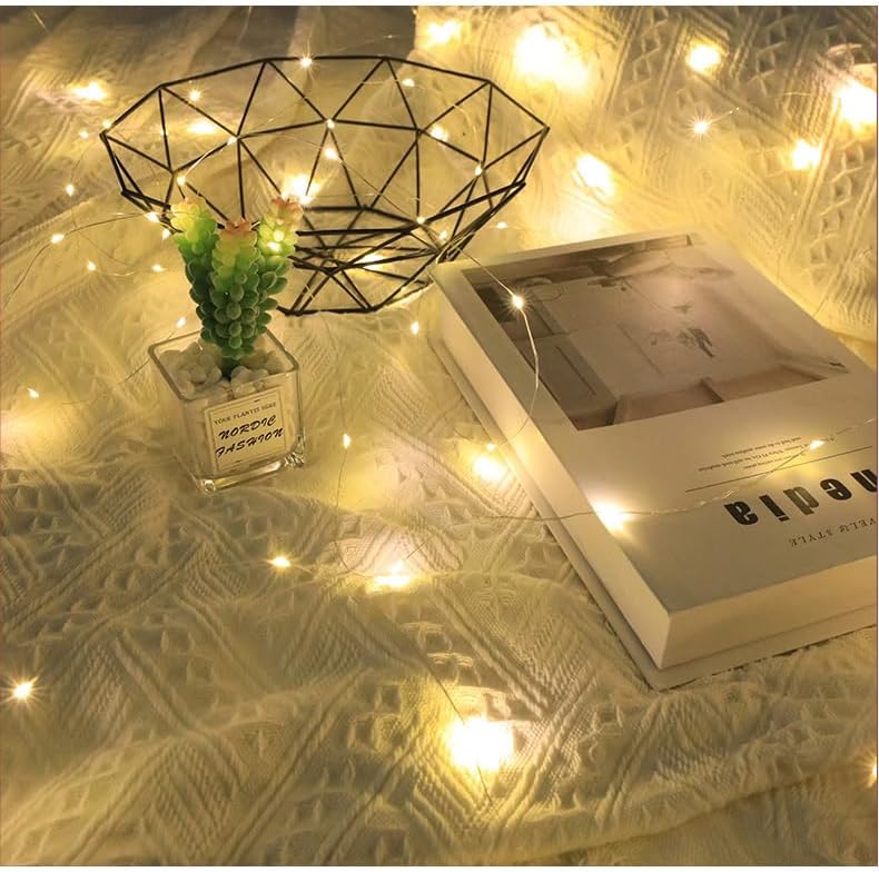 Skiennix LED Fairy Lights - Waterproof Battery Operated String Lights for Indoor/Outdoor Decor | 33FT, Warm White, 100 LEDs