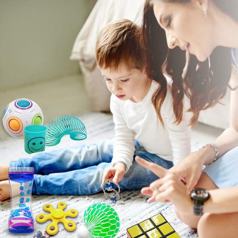 Scientoy Fidget Toy Set - 35 Pcs Sensory Toys for Stress Relief & Anxiety | Ideal for Kids & Adults