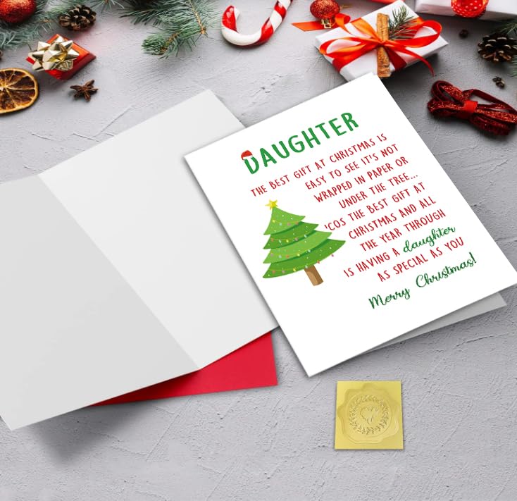Merry Christmas Card for Daughter - Cute Family Greeting Card