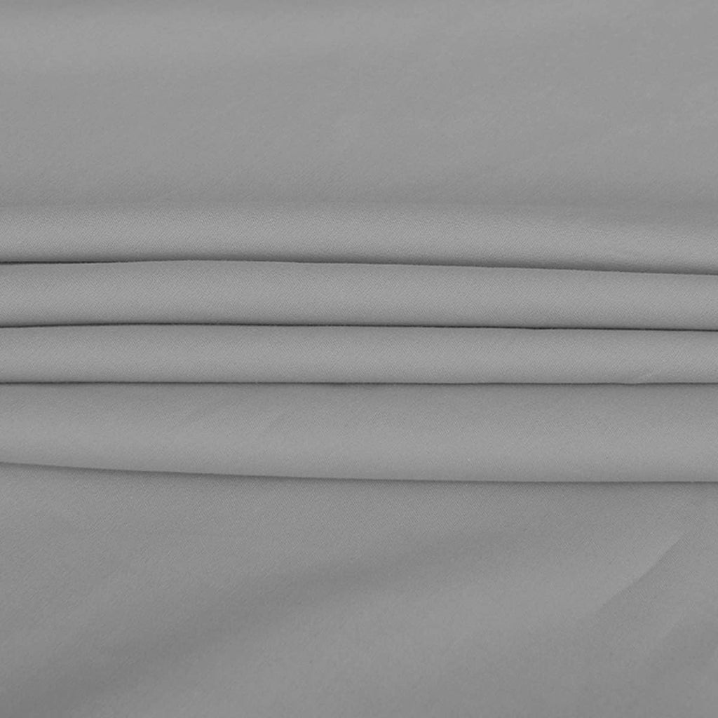 NHNHN Fitted Sheet | Deep Pockets, Soft Microfiber, Easy Care | Queen Size in Light Grey for Teens & Kids