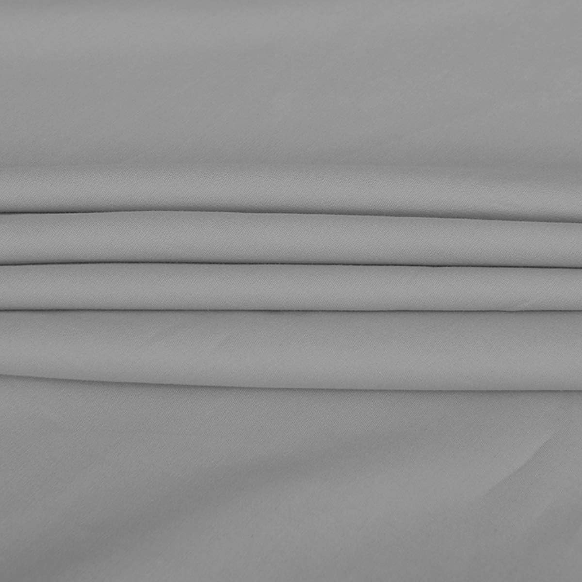 NHNHN Fitted Sheet | Deep Pockets, Soft Microfiber, Easy Care | Queen Size in Light Grey for Teens & Kids