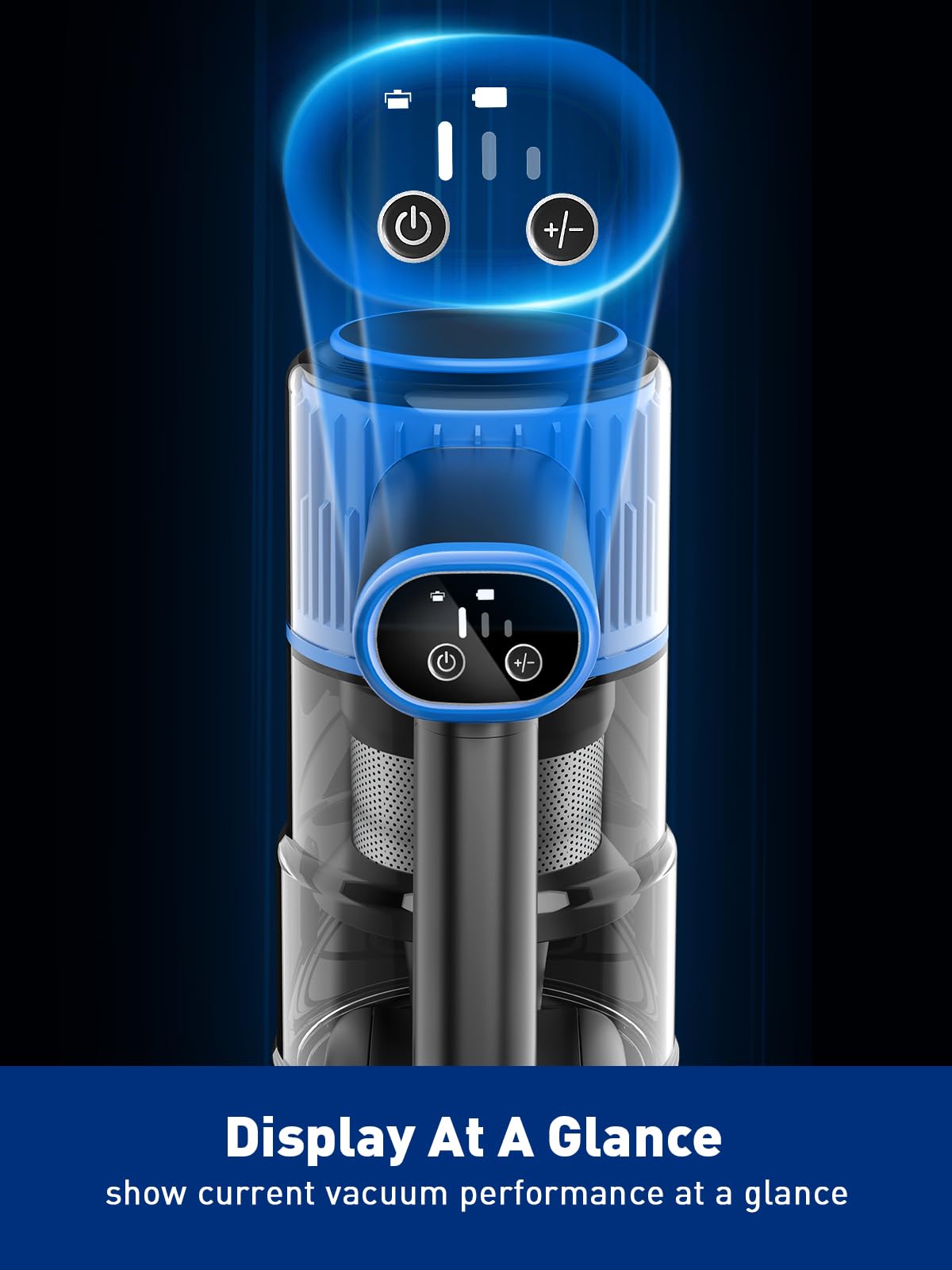VOKENE Cordless Vacuum Cleaner, 8 in 1 Powerful Suction Lightweight Vacuum Cleaner for Home, LED Display, 3 Suction Modes, 45Mins Detachable Battery Vacuum for Hard Floor Carpet Pet Hair