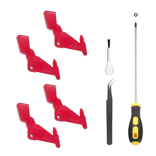 Hather 4-Pack Upgraded Trigger Switch Button Replacement for Dyson V10, V11, SV12, SV14 - Includes Extended Screwdriver Tool Set
