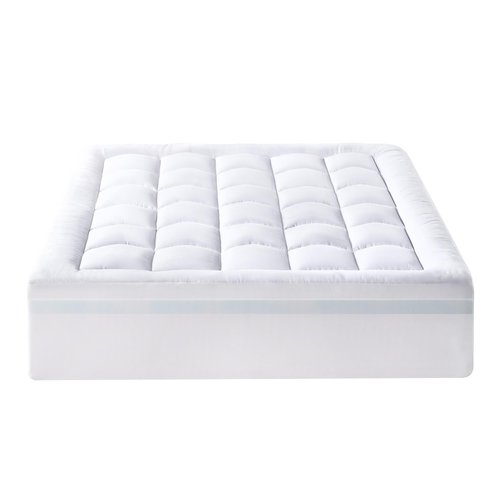 Best Price Mattress 4 Inch Pillowtop Mattress Topper and Pad Combo, 2 Inch Egg Crate Foam Mattress Topper, 2 Inch Plush Mattress Pad, Certified Safe Foam and Fabric, Dorm Essentials, Full