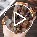 LOLUTIY 6-Piece Mini Glass Airtight Container Set - 10ml, 20ml, 30ml