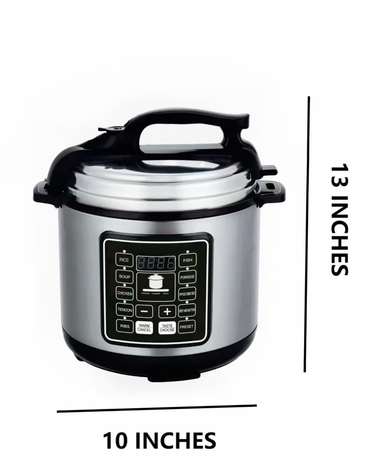 Zuguachi 10-in-1 Electric Pressure Cooker 6QT, 1050W Programmable Multi Cooker, Slow Cooker Rice Cooker Black