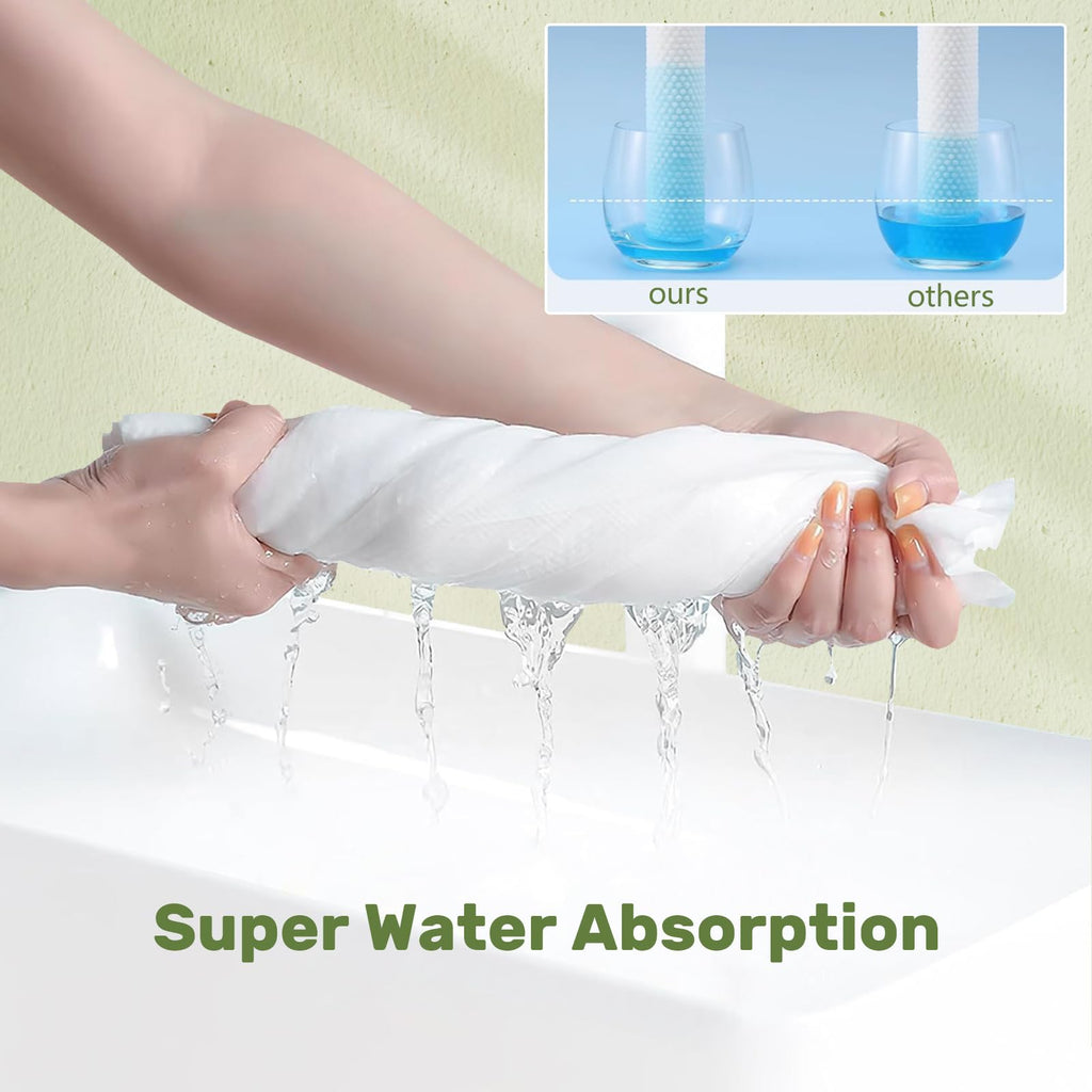 rngwaper Disposable Hair Drying Towels, 50 Count Super Absorbent Large Luxury, Salon & Spa Camping Trips for Hair, Face, Body Use（16" x 31.5"）