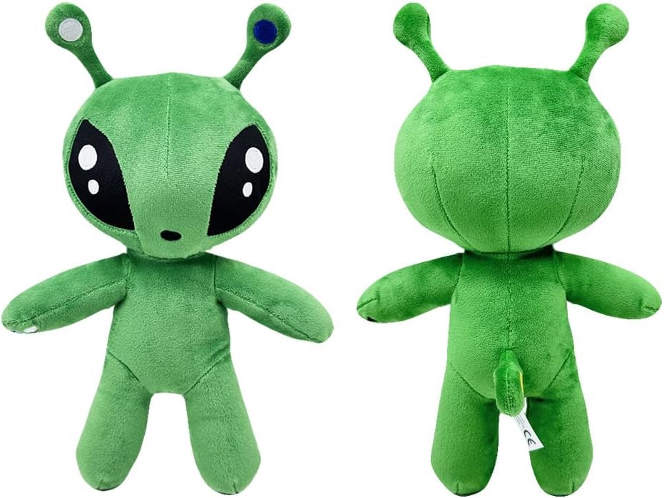 OSOCU 13.5in Adorable Green Alien Plush Toy - Ultra-Soft Stuffed Figure for Home & Room Decor | Perfect Gift for Sci-Fi Fans