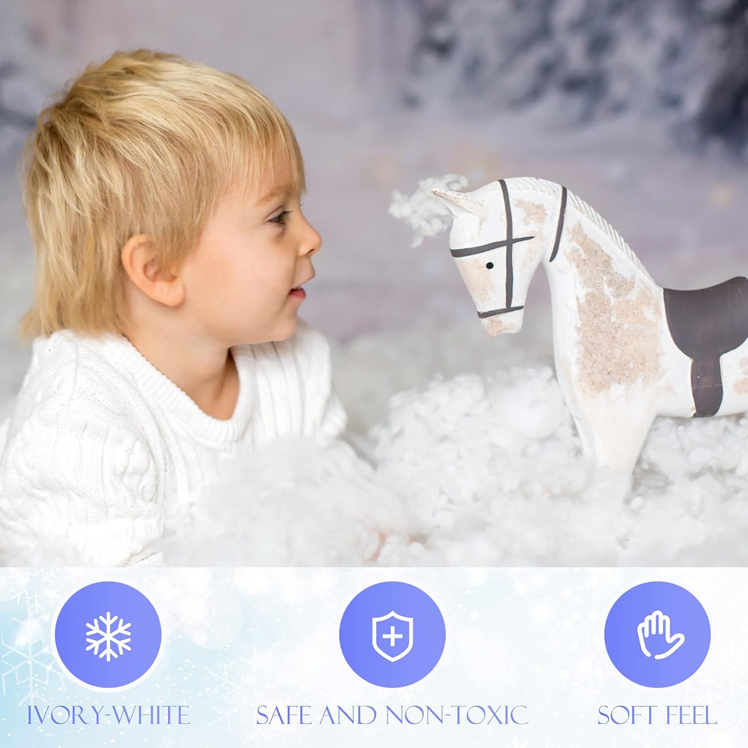 Tatuo Christmas Fake Snow | Fluffy Artificial Snow Blanket for Holiday Decor | 5.3 oz Bags