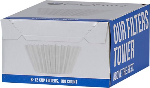 BUNN 100ct Coffee Filters - Perfect for 8-12 Cup Brewers | High-Quality, Durable Design