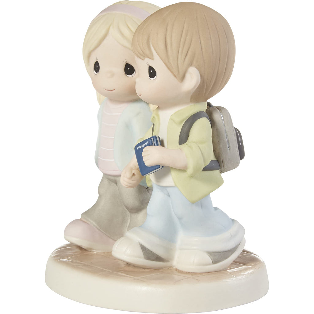 Precious Moments 211033 You’re My Passport to Happiness Bisque Porcelain Figurine, White