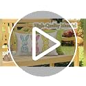 Easter Bunny Throw Pillow Cover 12x20 Inch - Colorful Spring Decor