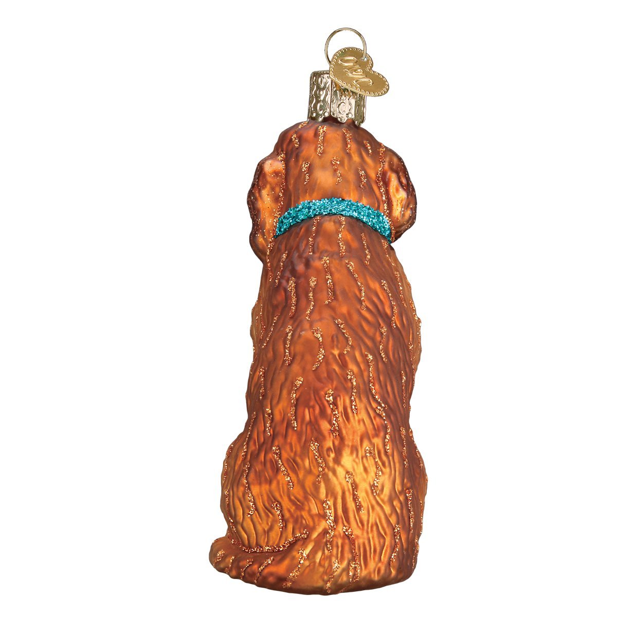 Old World Christmas Irish Doodle Glass Blown Ornament for Christmas Tree, Handcrafted Holiday Decoration, Dog Collection