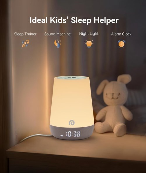 Dreamegg Sound Machine - White Noise & Night Light with 34 Soothing Sounds | Sleep Trainer for Kids