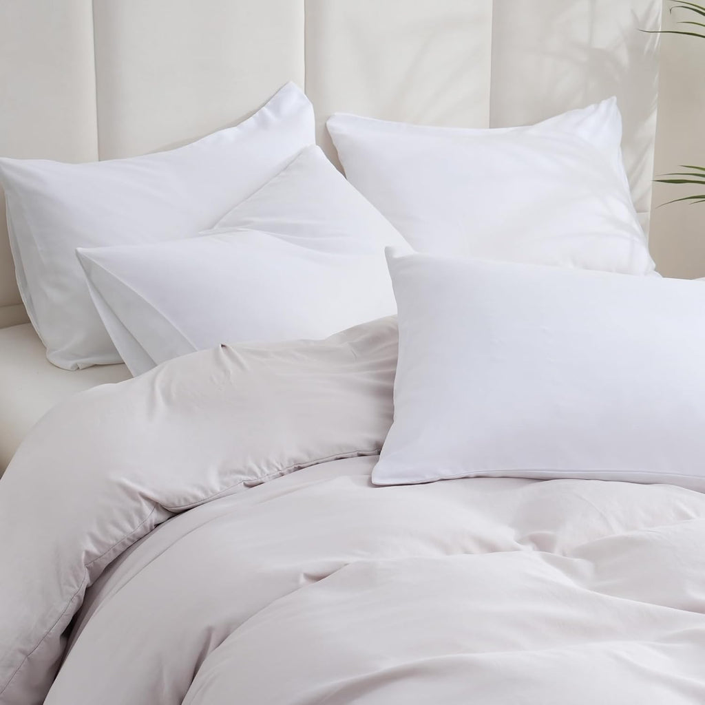 Soft Brushed Microfiber Pillow Cases by [Brand Name] - 48 Pack Standard Size with Envelope Closure | Ideal for Hotels, Airbnbs, and Clinics (20x26, White)
