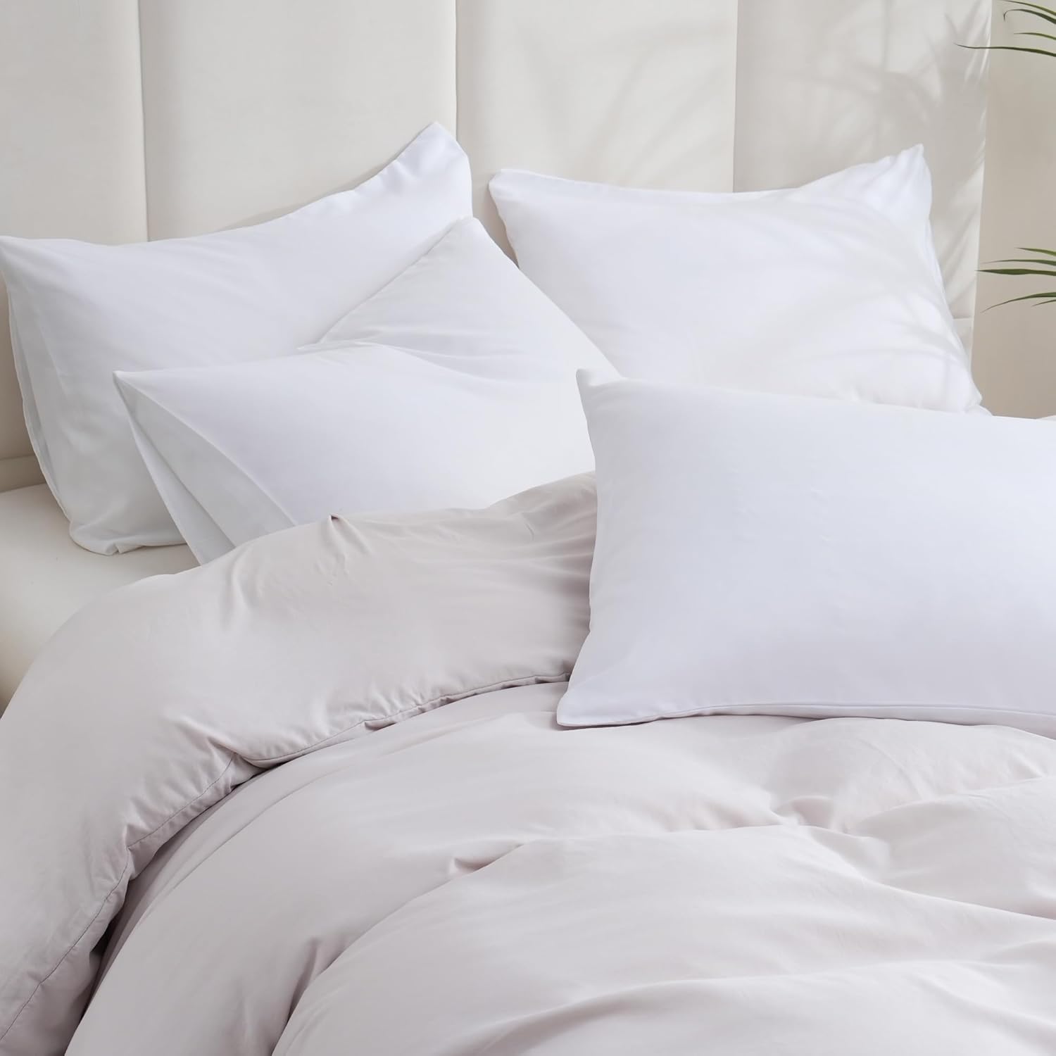 Soft Brushed Microfiber Pillow Cases by [Brand Name] - 48 Pack Standard Size with Envelope Closure | Ideal for Hotels, Airbnbs, and Clinics (20x26, White)