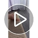 16"x24" Grey Waffle Chenille Bathroom Rug - Ultra Absorbent & Non-Slip