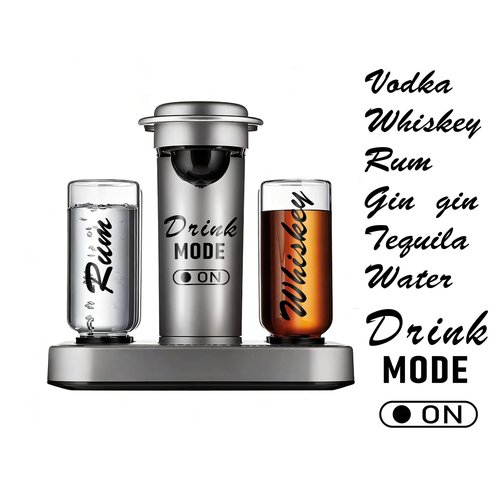 Fantastic Labels for Bartesian Alcohol Bottle,Cocktail Drink Maker Machine Glass Spirit Bottle Sticker,Home bar Accessories Drink Mode On Vinyl Decal Vodka Rum Gin Whiskey Tequila Water (2Sets Black)