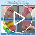 5 Pack Large Non-Scratch Foam Car Wash Sponges for Vehicles
