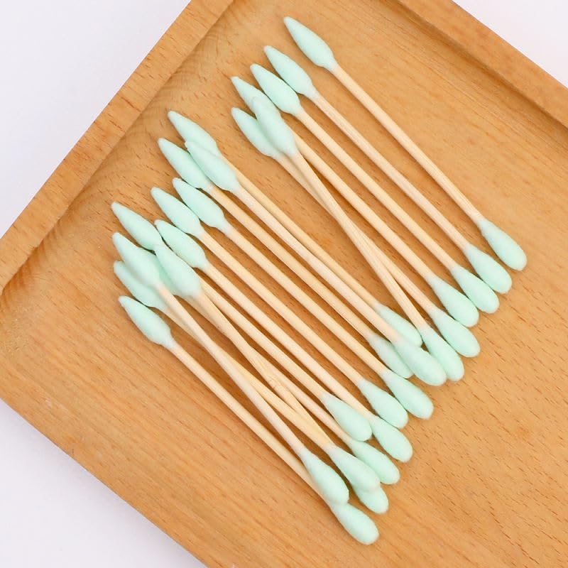 Eco-Friendly Bamboo Cotton Swabs Organic Double-Ended Buds