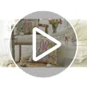 Happy Easter Rabbit Pillow Covers 18x18 Inch Set of 4 - Bunny Kisses & Eucalyptus