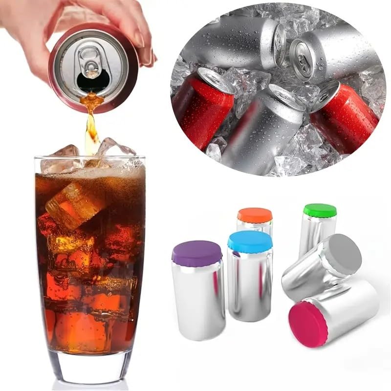 Reusable Silicone Soda Can Covers - Fits Standard 12oz Cans, BPA-Free, Multi-Color, Keeps Drinks Fresh & Carbonated