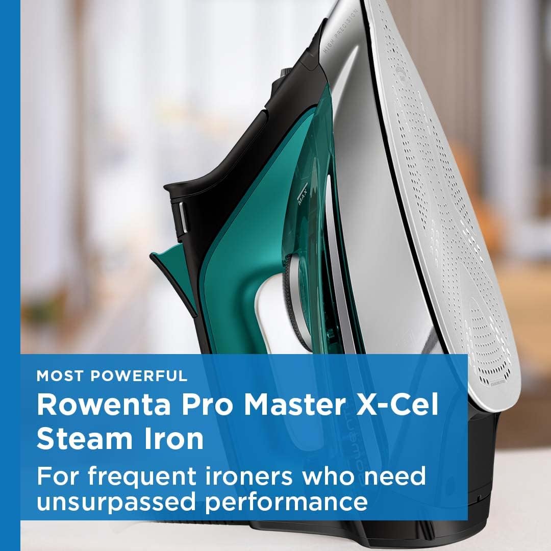 Rowenta Pro Master Steam Iron - Stainless Steel Soleplate, Anti-Drip, 210 g/min, 1775 Watts, 400 Microsteam Holes
