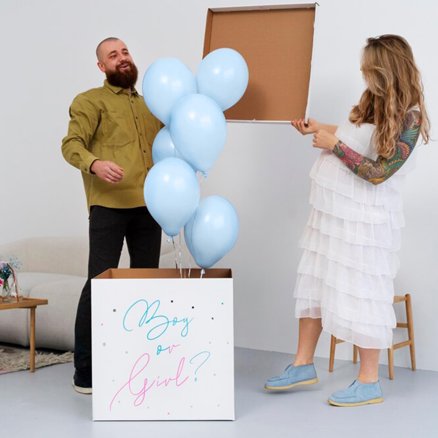Skiennix Pastel Blue Latex Balloons - 100 Pack of 12-Inch Round Balloons for Weddings & Parties
