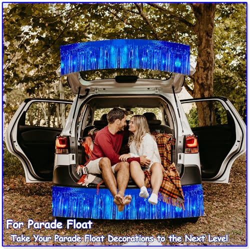 Glitter Royal Blue Fringe Garland - 2 Pack 10ft Party Decoration