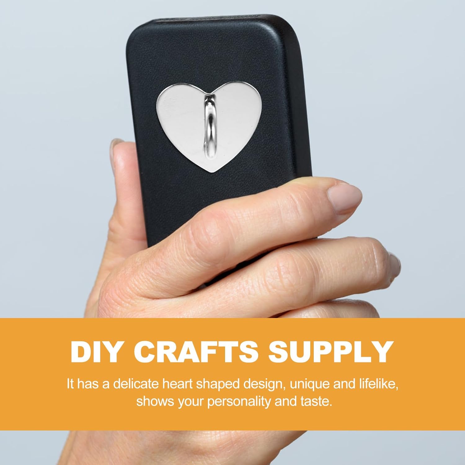 Uonlytech Heart-Shaped Phone Case Buckles - 48 Pcs Lightweight Decor Accessories for Cellphone Covers