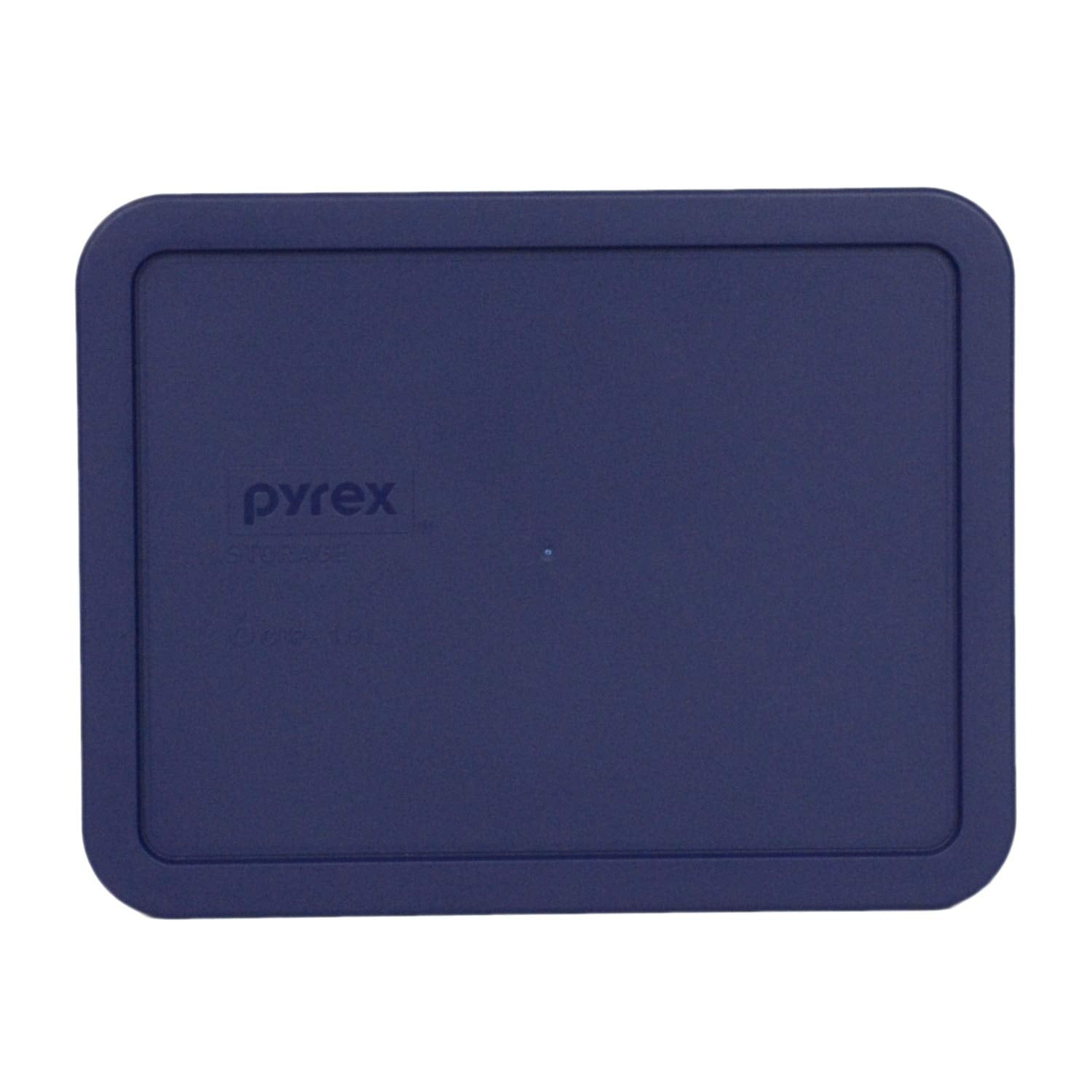 Pyrex 7211-PC 6-Cup Blue Food Storage Replacement Lids (3-Pack) - Made in USA