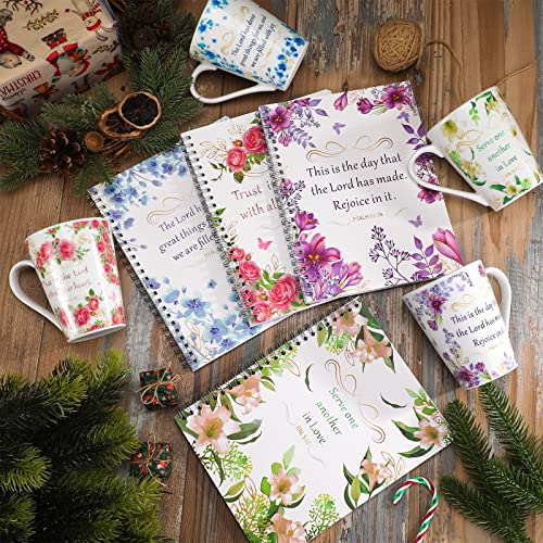 Christian Gift Set with Bible Verse Mugs & Journals - Religious Inspirational Gifts for Women