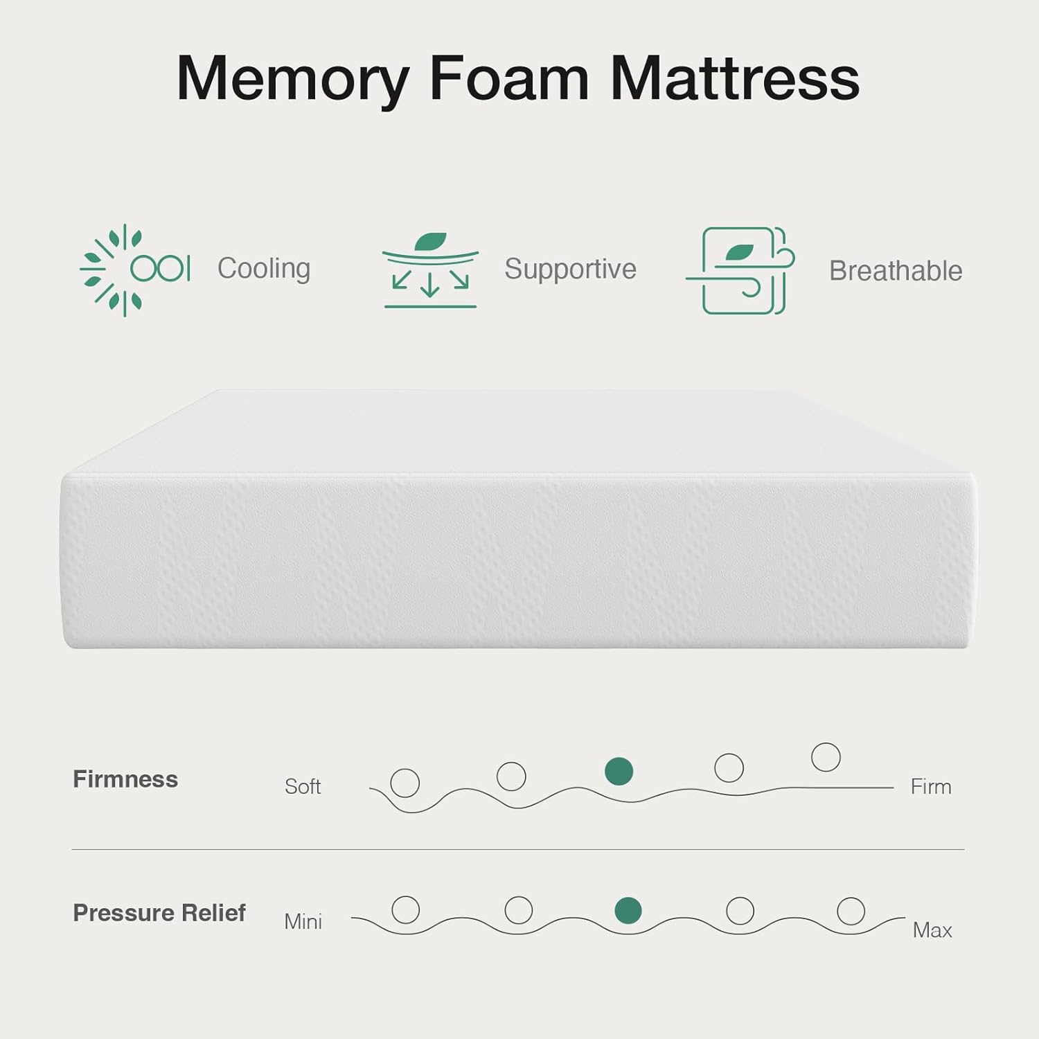Novilla Full Mattress - 5 Inch Gel Memory Foam Mattress for Kids | Cooling Sleep & Pressure Relief, CertiPUR-US Certified