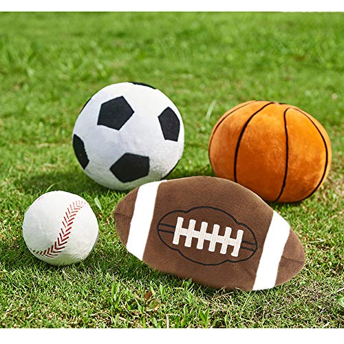 11 Inch Plush Football Pillow - Soft Microfiber Sports Toy for Kids & Fans