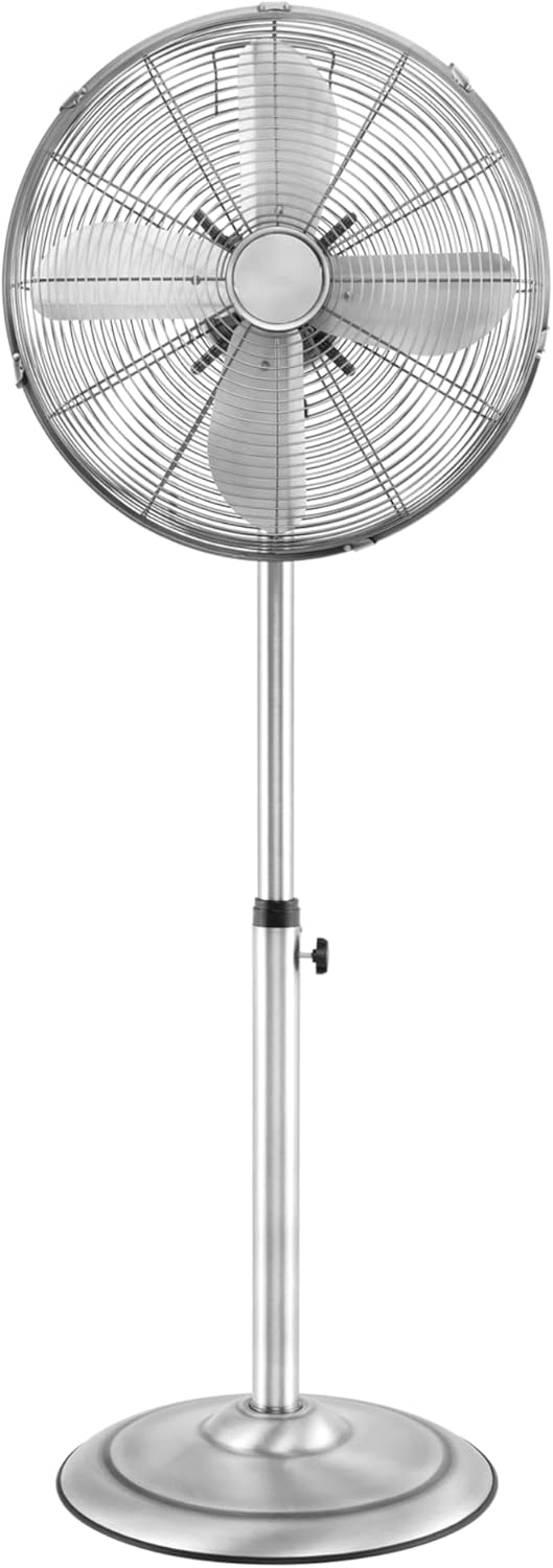 Tangkula 16-Inch Metal Pedestal Fan - Adjustable Height, 3 Speeds, 75° Oscillation | Ideal for Living Room & Office
