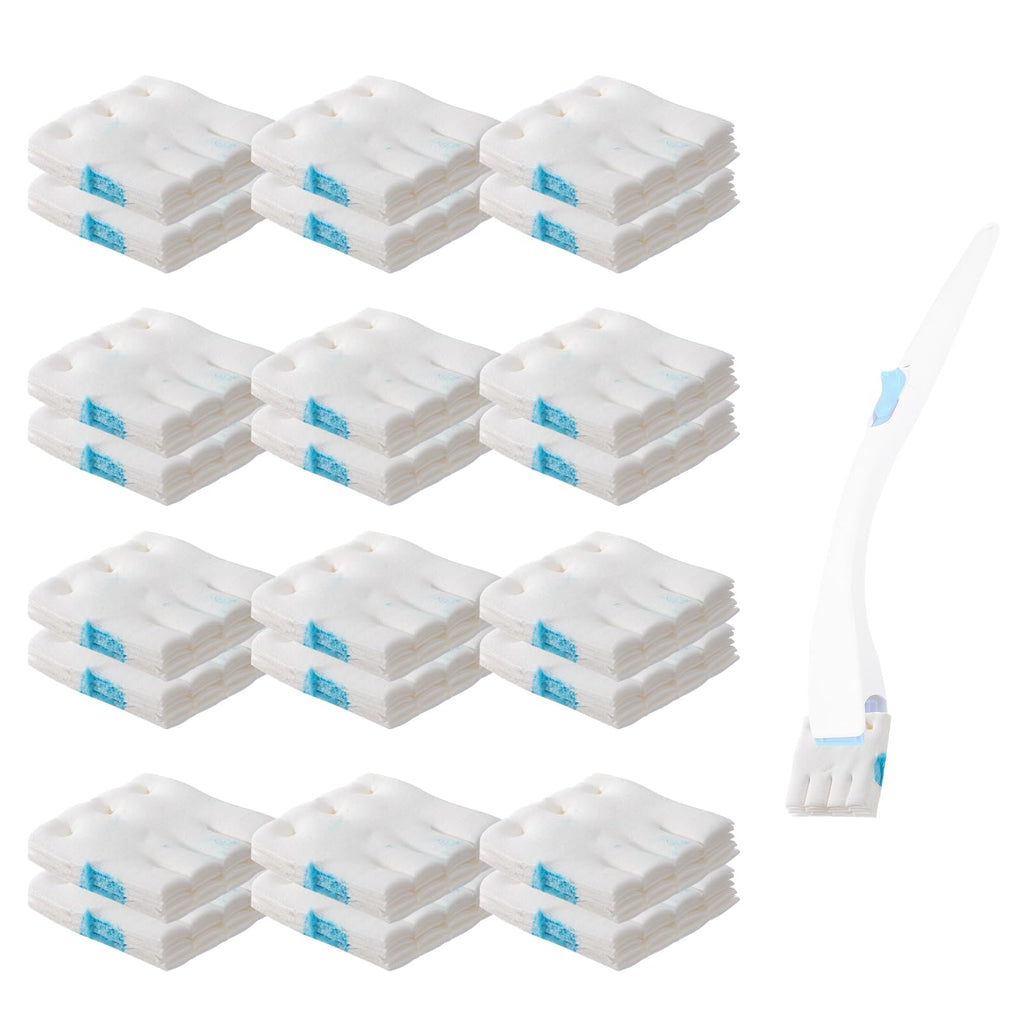 24 Pack Flushable Refills Compatible with Scrubbing Bubbles Toilet Bowl Brush, Disposable Cleaner Refills Pads for Scrubbing Bubbles Toilet Wand, Toilet Brush Refill Accessories (Only Pads)