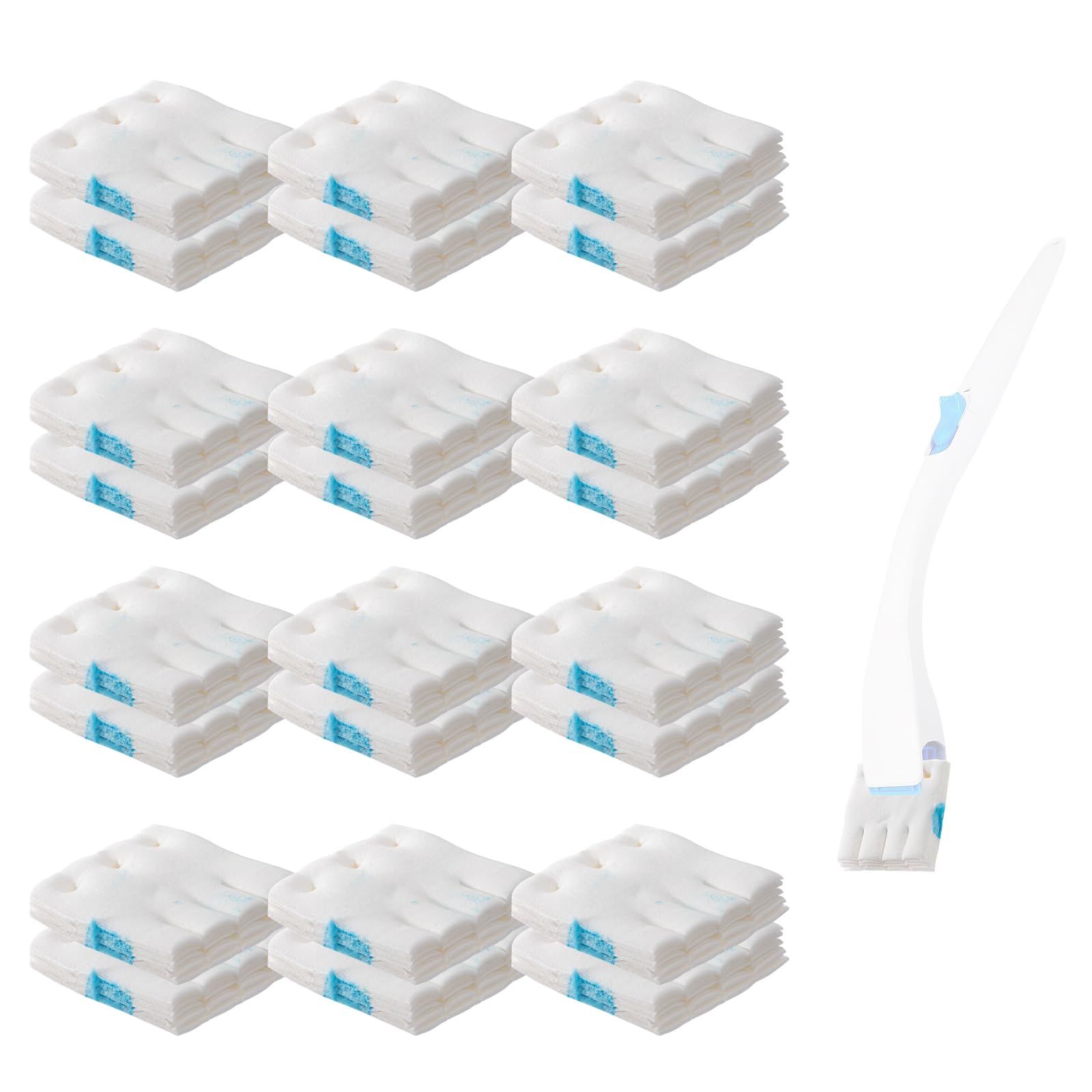24 Pack Flushable Refills Compatible with Scrubbing Bubbles Toilet Bowl Brush, Disposable Cleaner Refills Pads for Scrubbing Bubbles Toilet Wand, Toilet Brush Refill Accessories (Only Pads)