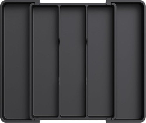 Lifewit Utensil Organizer - Expandable Kitchen Drawer Tray for Cutlery Storage | Adjustable 11-18 x 14", Black