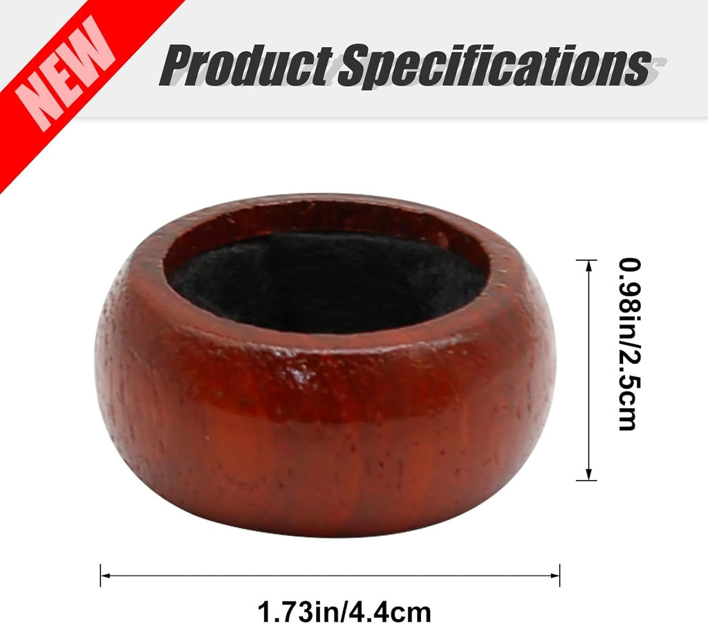 Saihisday Rosewood Wine Rings - Elegant Wine Drip Catchers | 4-Piece Set for Home & Bar Use