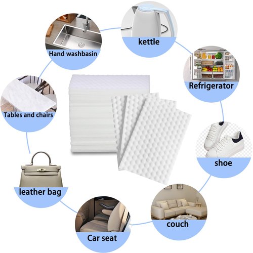 Magic Cleaning Sponge Eraser Sheets,50 Count Convex Point Melamine Sponge, Thickened, Long Lasting, Disposable Cleaner Pads Eraser Wipes for Kitchen Shoe Furniture Bathroom Hard-to-Reach Places