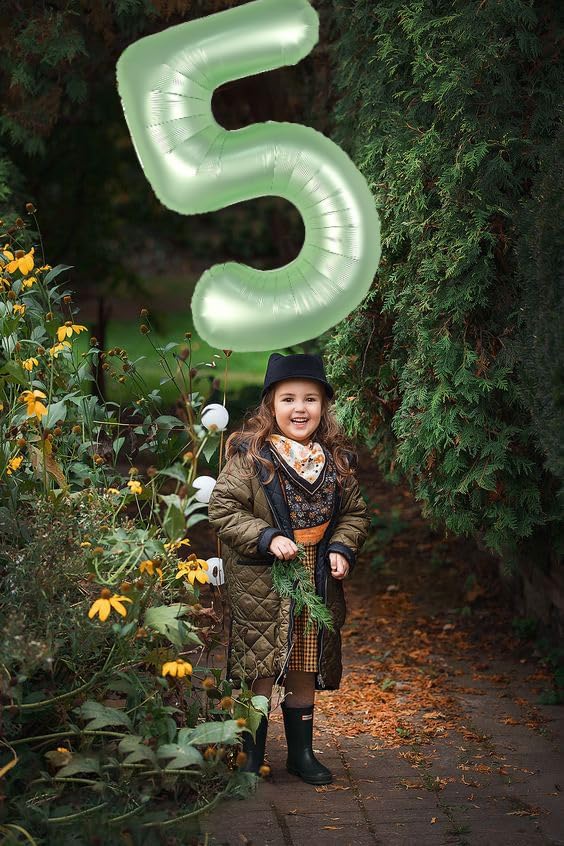 Olive Green 40 Inch Number 8 Balloon - Perfect for 8th Birthday Parties, Weddings & Graduations