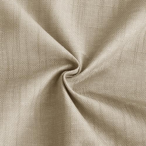 Linen Blackout Door Curtains - 26x72 Inches, Taupe, Insulated