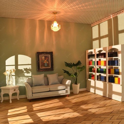 iLAND Miniature Dollhouse Lights - Classic Candle Chandelier with Plug | 1/12 Scale Accessories