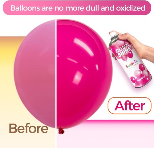 Bezente Balloon Shine Spray - 15 oz Waterproof, Long-Lasting High Shine for Party Decorations