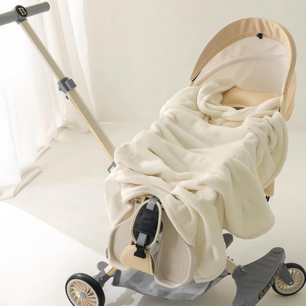 Skiennix Ultra Soft Baby Receiving Blanket - Cozy 31”x40” Neutral Swaddle for Boys & Girls