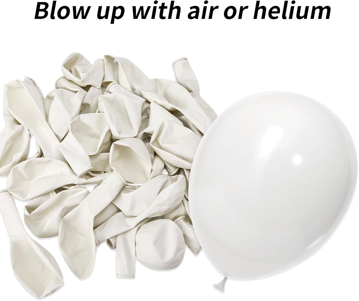 RUBFAC White Balloons - 5 Inch Latex Balloons for Graduation, Birthday & Wedding Decor | 120 Pack