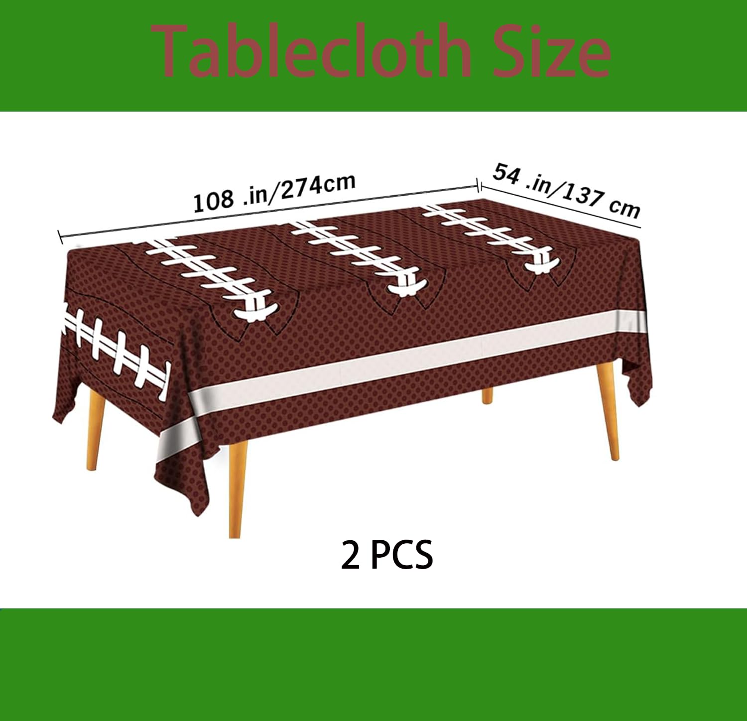 Football Party Decorations, Football Party Supplies Set Disposable Footballs Plates Tablecloth Napkins and Banner, Footballs Birthday Party Decorations